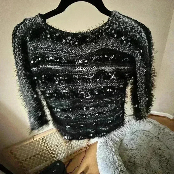 Hand crocheted open front cardigan - S/M - Picture 3 of 3